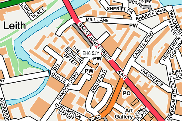 EH6 5JY map - OS OpenMap – Local (Ordnance Survey) EH6 5JY map - OS OpenMap – Local (Ordnance Survey)