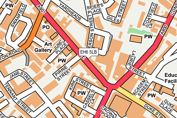 EH6 5LB map - OS OpenMap – Local (Ordnance Survey) EH6 5LB map - OS OpenMap – Local (Ordnance Survey)