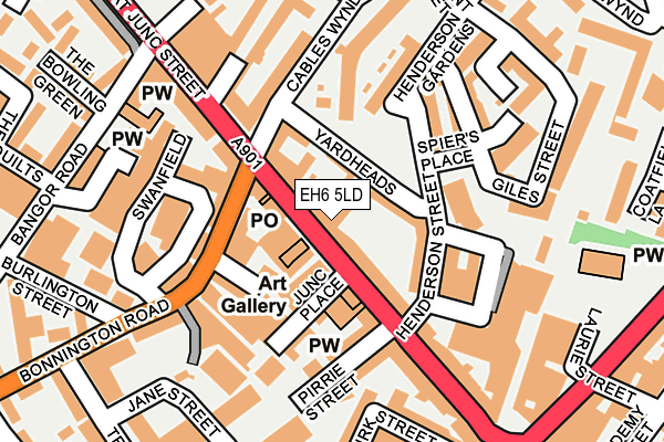 EH6 5LD map - OS OpenMap – Local (Ordnance Survey) EH6 5LD map - OS OpenMap – Local (Ordnance Survey)