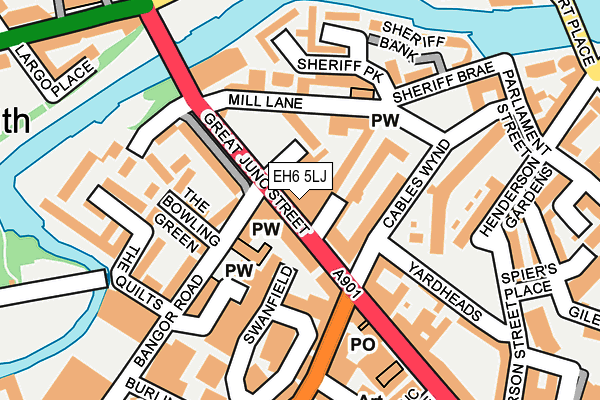 EH6 5LJ map - OS OpenMap – Local (Ordnance Survey) EH6 5LJ map - OS OpenMap – Local (Ordnance Survey)