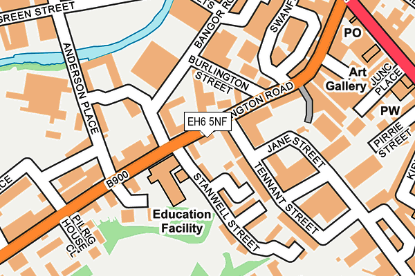 EH6 5NF map - OS OpenMap – Local (Ordnance Survey) EH6 5NF map - OS OpenMap – Local (Ordnance Survey)