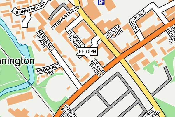 EH6 5PN map - OS OpenMap – Local (Ordnance Survey) EH6 5PN map - OS OpenMap – Local (Ordnance Survey)