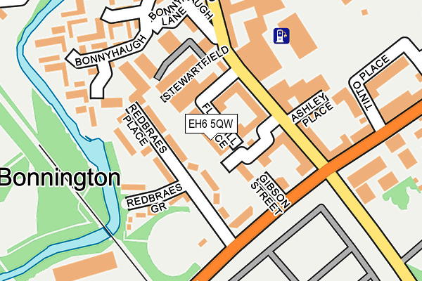 EH6 5QW map - OS OpenMap – Local (Ordnance Survey) EH6 5QW map - OS OpenMap – Local (Ordnance Survey)