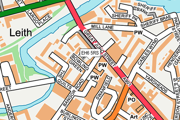 EH6 5RS map - OS OpenMap – Local (Ordnance Survey) EH6 5RS map - OS OpenMap – Local (Ordnance Survey)