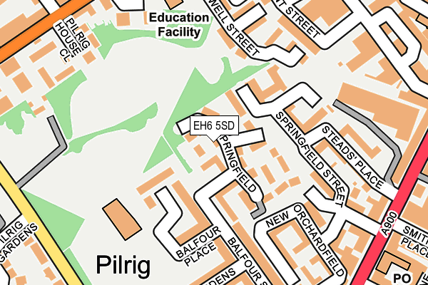 EH6 5SD map - OS OpenMap – Local (Ordnance Survey) EH6 5SD map - OS OpenMap – Local (Ordnance Survey)
