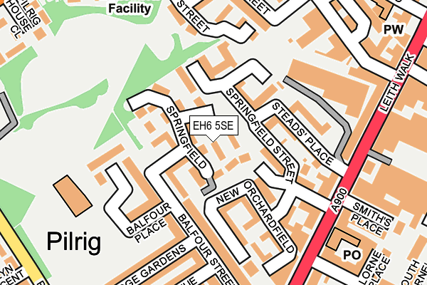 EH6 5SE map - OS OpenMap – Local (Ordnance Survey) EH6 5SE map - OS OpenMap – Local (Ordnance Survey)
