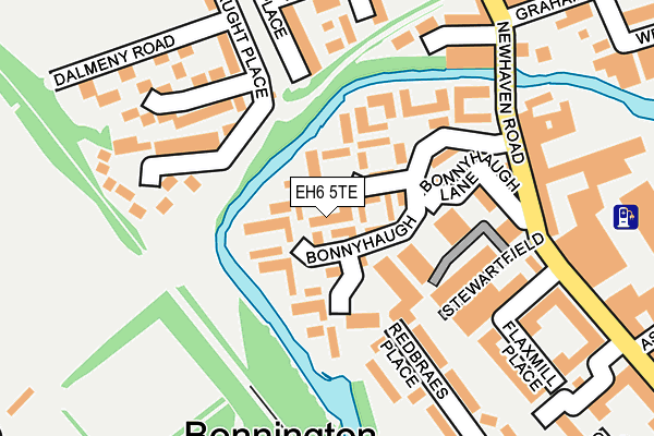 EH6 5TE map - OS OpenMap – Local (Ordnance Survey)