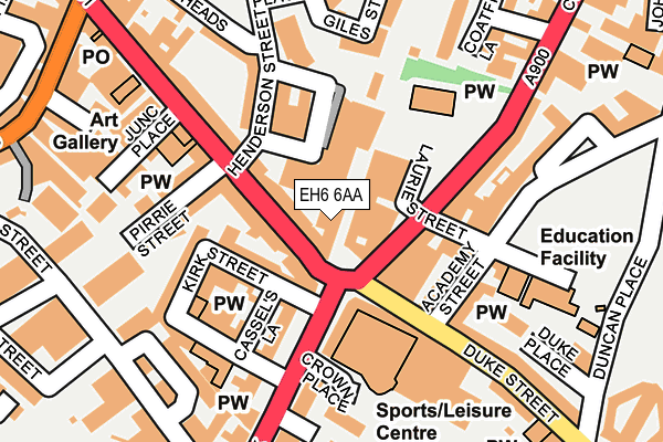 EH6 6AA map - OS OpenMap – Local (Ordnance Survey) EH6 6AA map - OS OpenMap – Local (Ordnance Survey)