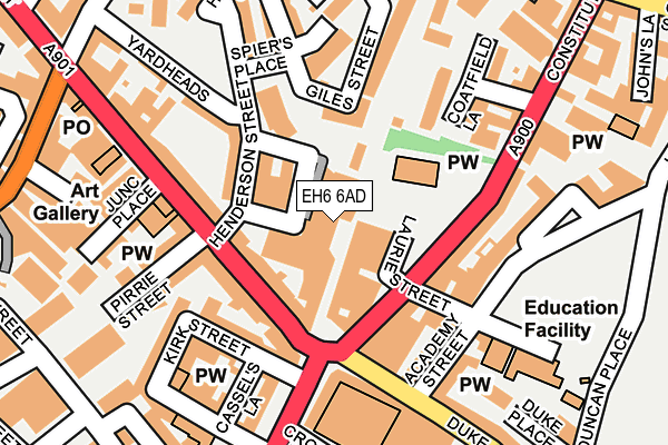EH6 6AD map - OS OpenMap – Local (Ordnance Survey) EH6 6AD map - OS OpenMap – Local (Ordnance Survey)