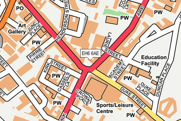 EH6 6AE map - OS OpenMap – Local (Ordnance Survey) EH6 6AE map - OS OpenMap – Local (Ordnance Survey)