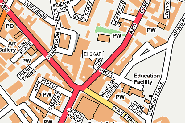 EH6 6AF map - OS OpenMap – Local (Ordnance Survey) EH6 6AF map - OS OpenMap – Local (Ordnance Survey)