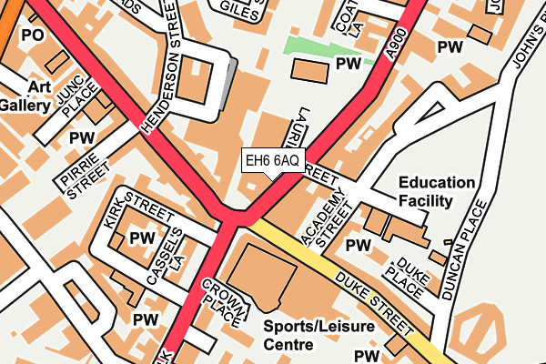 EH6 6AQ map - OS OpenMap – Local (Ordnance Survey) EH6 6AQ map - OS OpenMap – Local (Ordnance Survey)