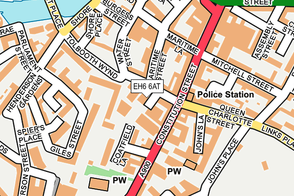 EH6 6AT map - OS OpenMap – Local (Ordnance Survey) EH6 6AT map - OS OpenMap – Local (Ordnance Survey)