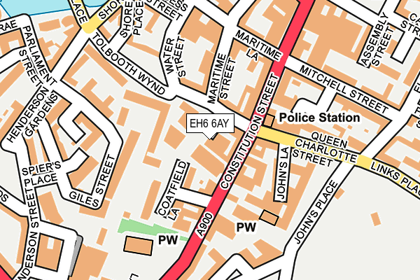 EH6 6AY map - OS OpenMap – Local (Ordnance Survey) EH6 6AY map - OS OpenMap – Local (Ordnance Survey)