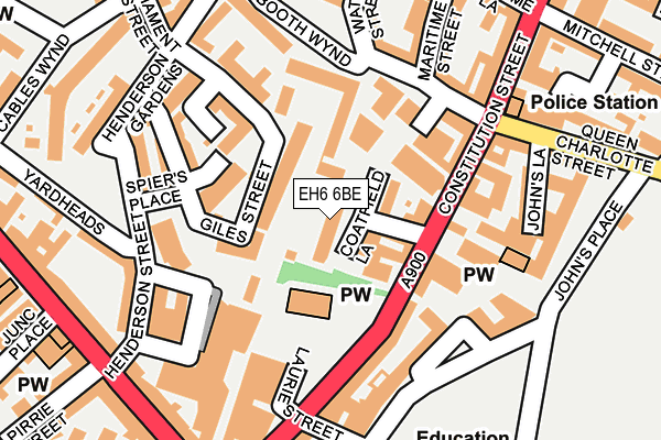 EH6 6BE map - OS OpenMap – Local (Ordnance Survey) EH6 6BE map - OS OpenMap – Local (Ordnance Survey)