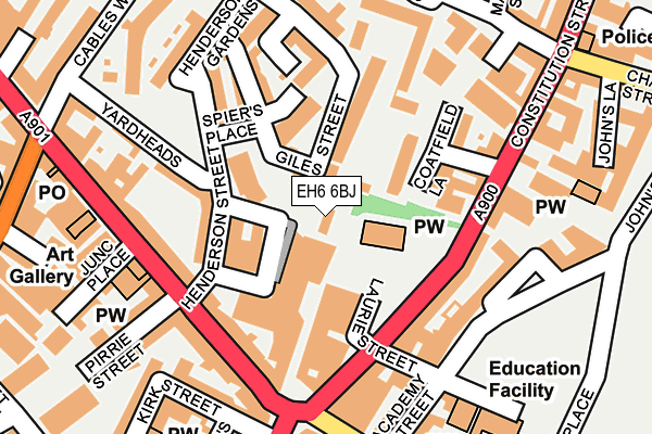 EH6 6BJ map - OS OpenMap – Local (Ordnance Survey) EH6 6BJ map - OS OpenMap – Local (Ordnance Survey)