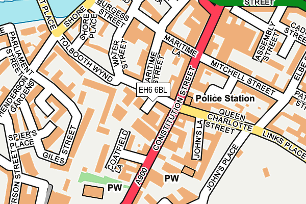 EH6 6BL map - OS OpenMap – Local (Ordnance Survey) EH6 6BL map - OS OpenMap – Local (Ordnance Survey)