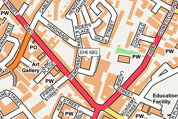 EH6 6BQ map - OS OpenMap – Local (Ordnance Survey) EH6 6BQ map - OS OpenMap – Local (Ordnance Survey)