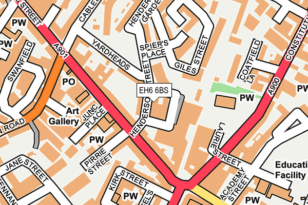 EH6 6BS map - OS OpenMap – Local (Ordnance Survey) EH6 6BS map - OS OpenMap – Local (Ordnance Survey)
