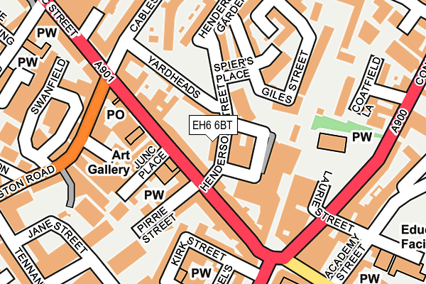 EH6 6BT map - OS OpenMap – Local (Ordnance Survey) EH6 6BT map - OS OpenMap – Local (Ordnance Survey)