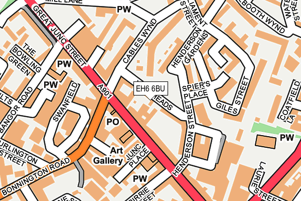 EH6 6BU map - OS OpenMap – Local (Ordnance Survey) EH6 6BU map - OS OpenMap – Local (Ordnance Survey)