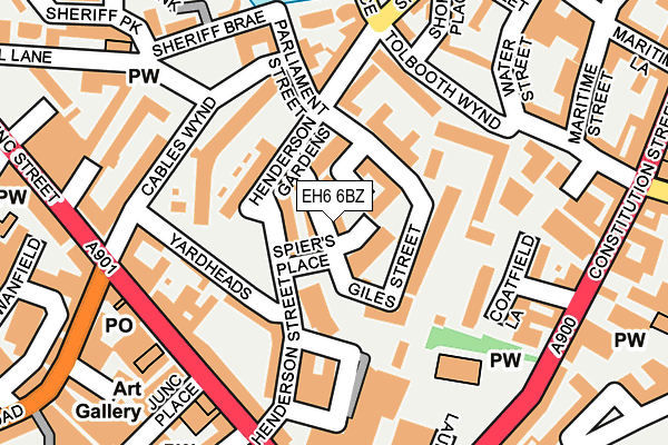 EH6 6BZ map - OS OpenMap – Local (Ordnance Survey) EH6 6BZ map - OS OpenMap – Local (Ordnance Survey)