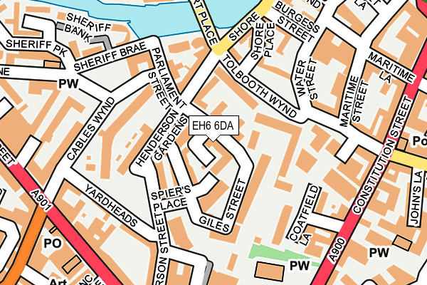 EH6 6DA map - OS OpenMap – Local (Ordnance Survey) EH6 6DA map - OS OpenMap – Local (Ordnance Survey)