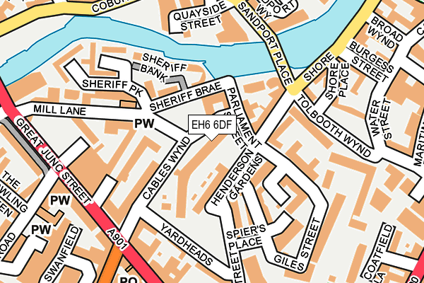 EH6 6DF map - OS OpenMap – Local (Ordnance Survey) EH6 6DF map - OS OpenMap – Local (Ordnance Survey)