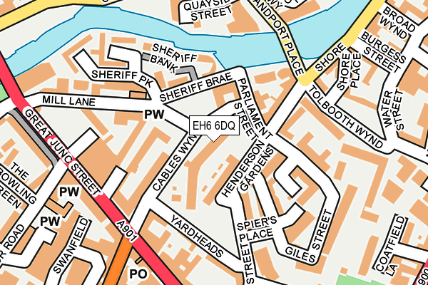 EH6 6DQ map - OS OpenMap – Local (Ordnance Survey) EH6 6DQ map - OS OpenMap – Local (Ordnance Survey)