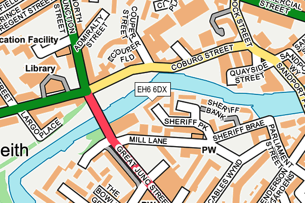EH6 6DX map - OS OpenMap – Local (Ordnance Survey) EH6 6DX map - OS OpenMap – Local (Ordnance Survey)