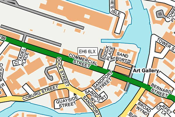 EH6 6LX map - OS OpenMap – Local (Ordnance Survey)