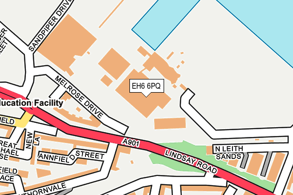 EH6 6PQ map - OS OpenMap – Local (Ordnance Survey) EH6 6PQ map - OS OpenMap – Local (Ordnance Survey)