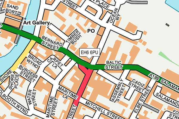 EH6 6PU map - OS OpenMap – Local (Ordnance Survey) EH6 6PU map - OS OpenMap – Local (Ordnance Survey)