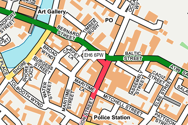 EH6 6PW map - OS OpenMap – Local (Ordnance Survey) EH6 6PW map - OS OpenMap – Local (Ordnance Survey)