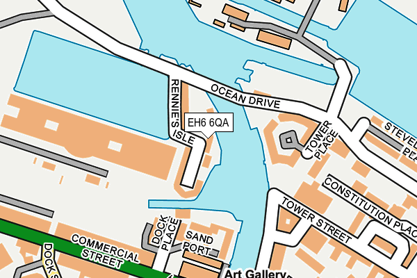 EH6 6QA map - OS OpenMap – Local (Ordnance Survey) EH6 6QA map - OS OpenMap – Local (Ordnance Survey)