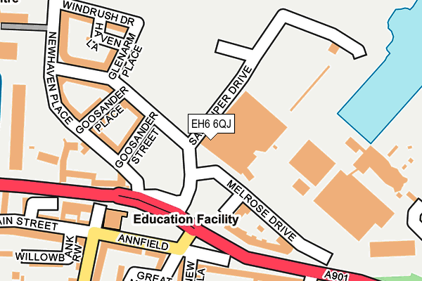 EH6 6QJ map - OS OpenMap – Local (Ordnance Survey) EH6 6QJ map - OS OpenMap – Local (Ordnance Survey)