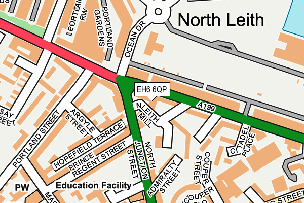 EH6 6QP map - OS OpenMap – Local (Ordnance Survey) EH6 6QP map - OS OpenMap – Local (Ordnance Survey)