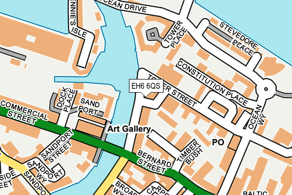 EH6 6QS map - OS OpenMap – Local (Ordnance Survey) EH6 6QS map - OS OpenMap – Local (Ordnance Survey)