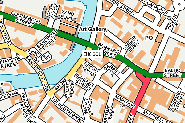 EH6 6QU map - OS OpenMap – Local (Ordnance Survey) EH6 6QU map - OS OpenMap – Local (Ordnance Survey)