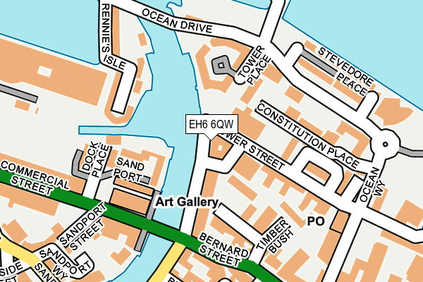 EH6 6QW map - OS OpenMap – Local (Ordnance Survey) EH6 6QW map - OS OpenMap – Local (Ordnance Survey)