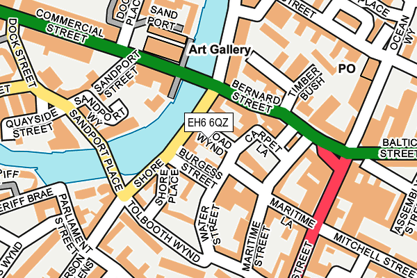 EH6 6QZ map - OS OpenMap – Local (Ordnance Survey) EH6 6QZ map - OS OpenMap – Local (Ordnance Survey)