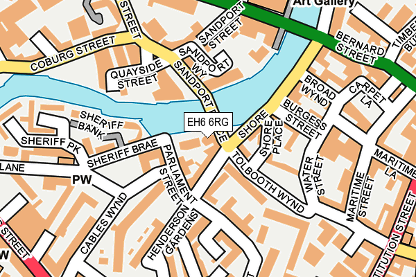 EH6 6RG map - OS OpenMap – Local (Ordnance Survey) EH6 6RG map - OS OpenMap – Local (Ordnance Survey)