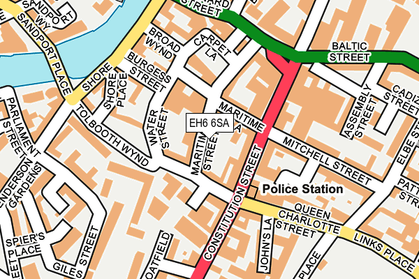 EH6 6SA map - OS OpenMap – Local (Ordnance Survey) EH6 6SA map - OS OpenMap – Local (Ordnance Survey)