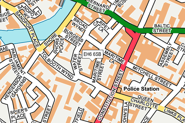 EH6 6SB map - OS OpenMap – Local (Ordnance Survey) EH6 6SB map - OS OpenMap – Local (Ordnance Survey)
