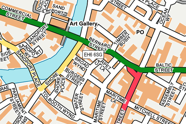EH6 6SG map - OS OpenMap – Local (Ordnance Survey) EH6 6SG map - OS OpenMap – Local (Ordnance Survey)