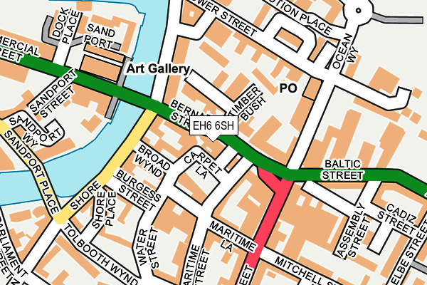 EH6 6SH map - OS OpenMap – Local (Ordnance Survey)