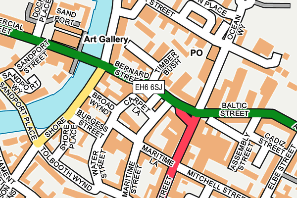 EH6 6SJ map - OS OpenMap – Local (Ordnance Survey) EH6 6SJ map - OS OpenMap – Local (Ordnance Survey)