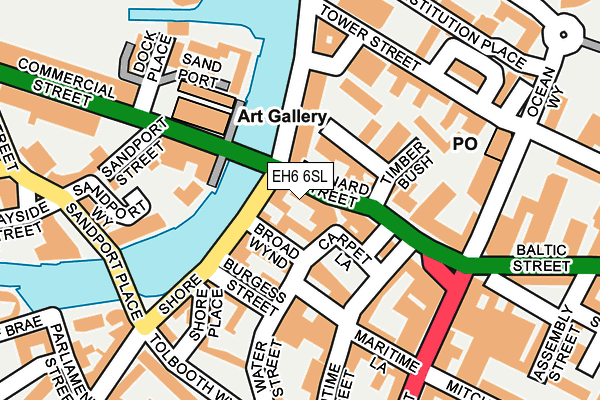 EH6 6SL map - OS OpenMap – Local (Ordnance Survey) EH6 6SL map - OS OpenMap – Local (Ordnance Survey)