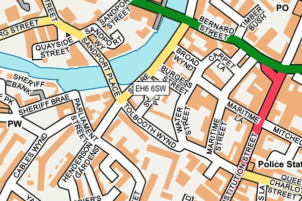 EH6 6SW map - OS OpenMap – Local (Ordnance Survey) EH6 6SW map - OS OpenMap – Local (Ordnance Survey)