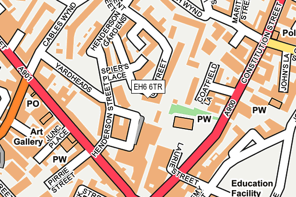 EH6 6TR map - OS OpenMap – Local (Ordnance Survey) EH6 6TR map - OS OpenMap – Local (Ordnance Survey)